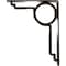 Ekena Millwork Maria Wrought Iron Bracket, (Triple center brace), Antiqued Brass 2"W x 10"D x 12"H BKTM02X10X12TMAABS - alternate 2